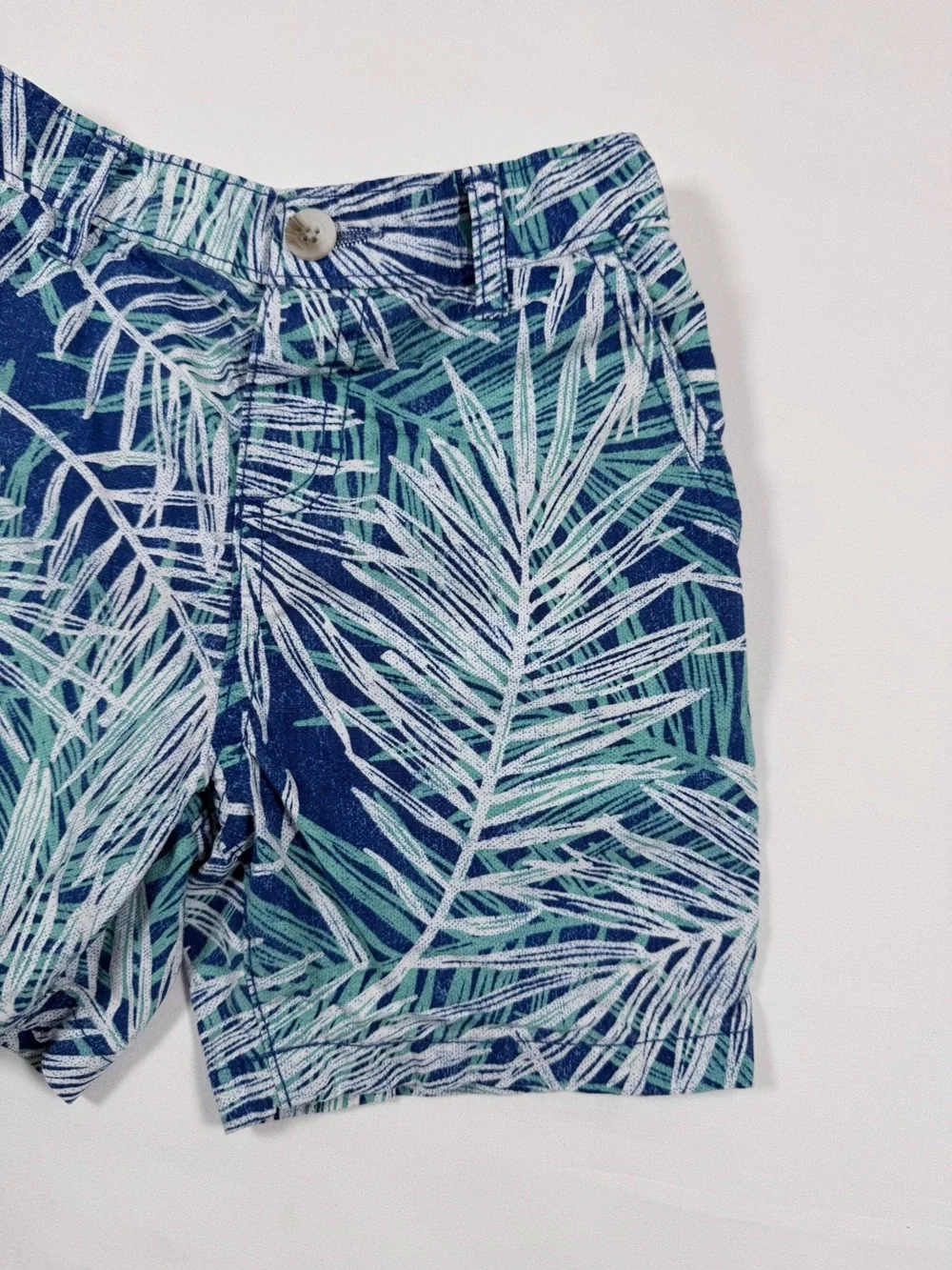 GYMBOREE Toddler‎ Boys 2T Shorts Tropical Palm Print Blue Vacation Beach